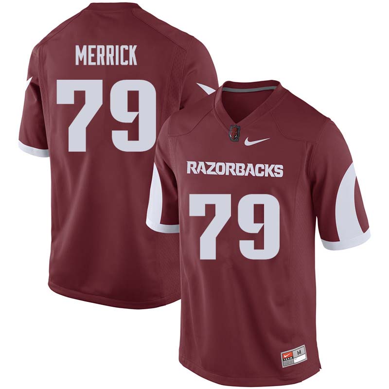 Men #79 Jalen Merrick Arkansas Razorback College Football Jerseys Sale-Cardinal
